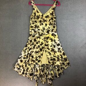 leifsdottir Anthropologie High Low Sleeveless Butterfly print fairy dress size 0